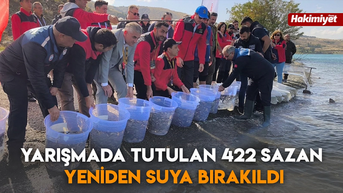 Yarışmada tutulan 422 sazan yeniden suya bırakıldı