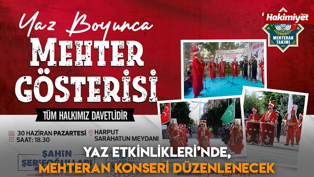 Yaz etkinlikleri’nde, mehteran konseri düzenlenecek