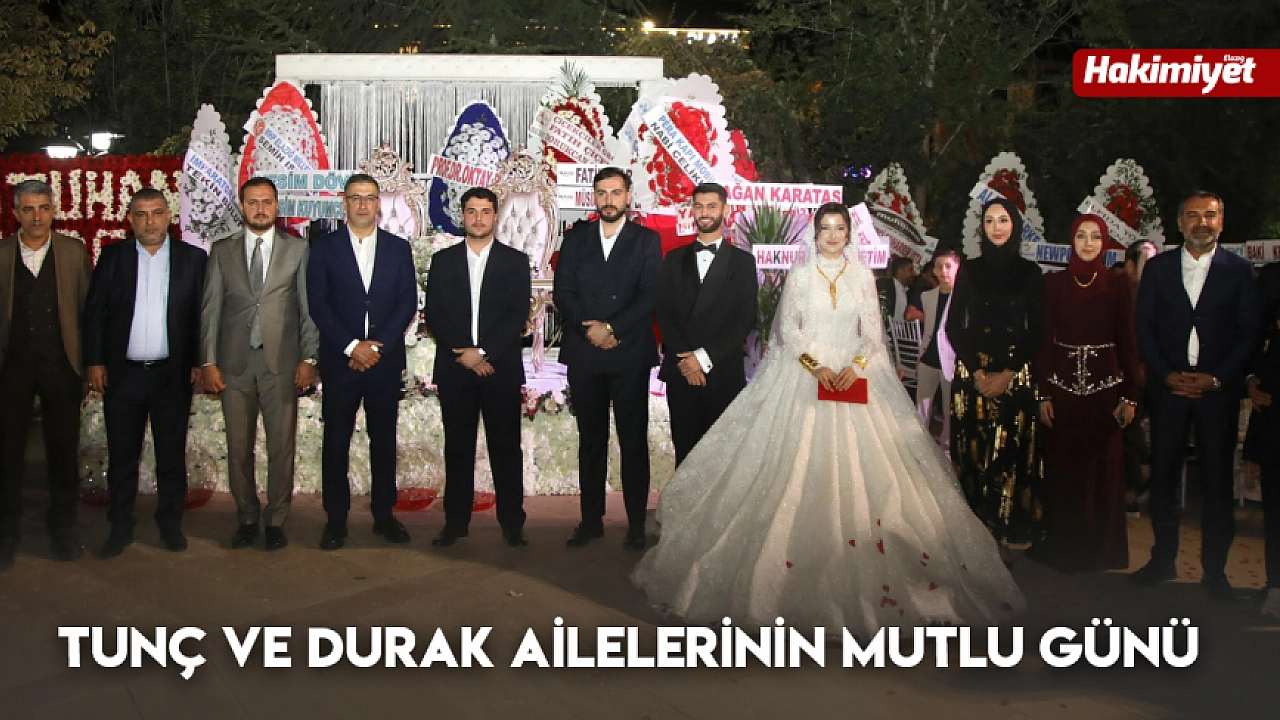 Elazığ'da Tunç ve Durak ailelerinin düğün töreni