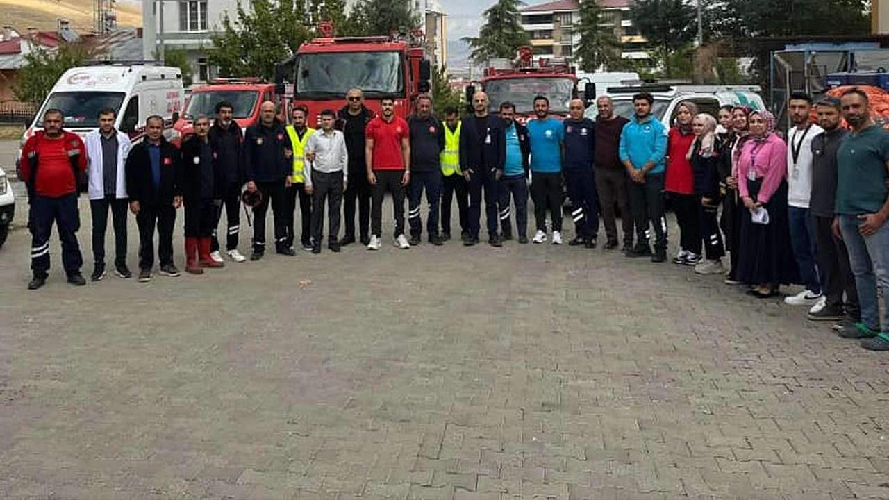 Elazığ'da hastanede yangın tatbikatı