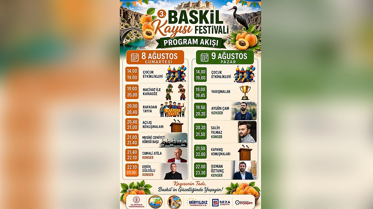 Baskil'de Kayısı Festivali heyecanı başlıyor