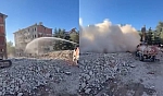 Elazığ'da korna sesi ile bina yıkıldı