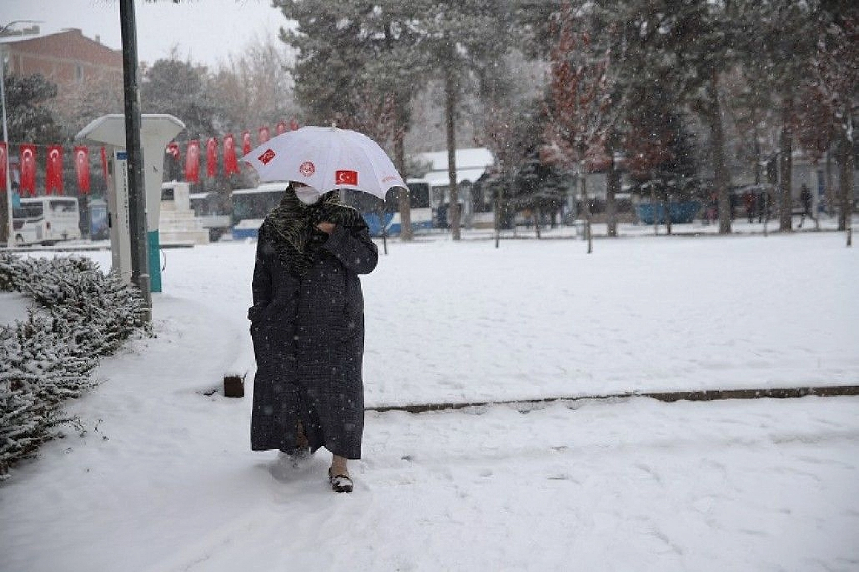 Elazığ'dan kar manzarası