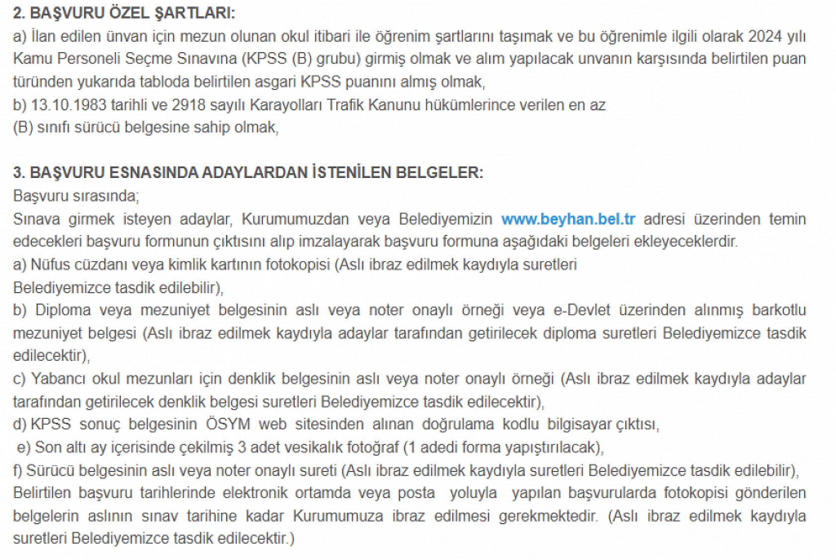Elazığ'da belediye personel alımı yapacak: Başvurular 16-18 Temmuz tarihleri arasında