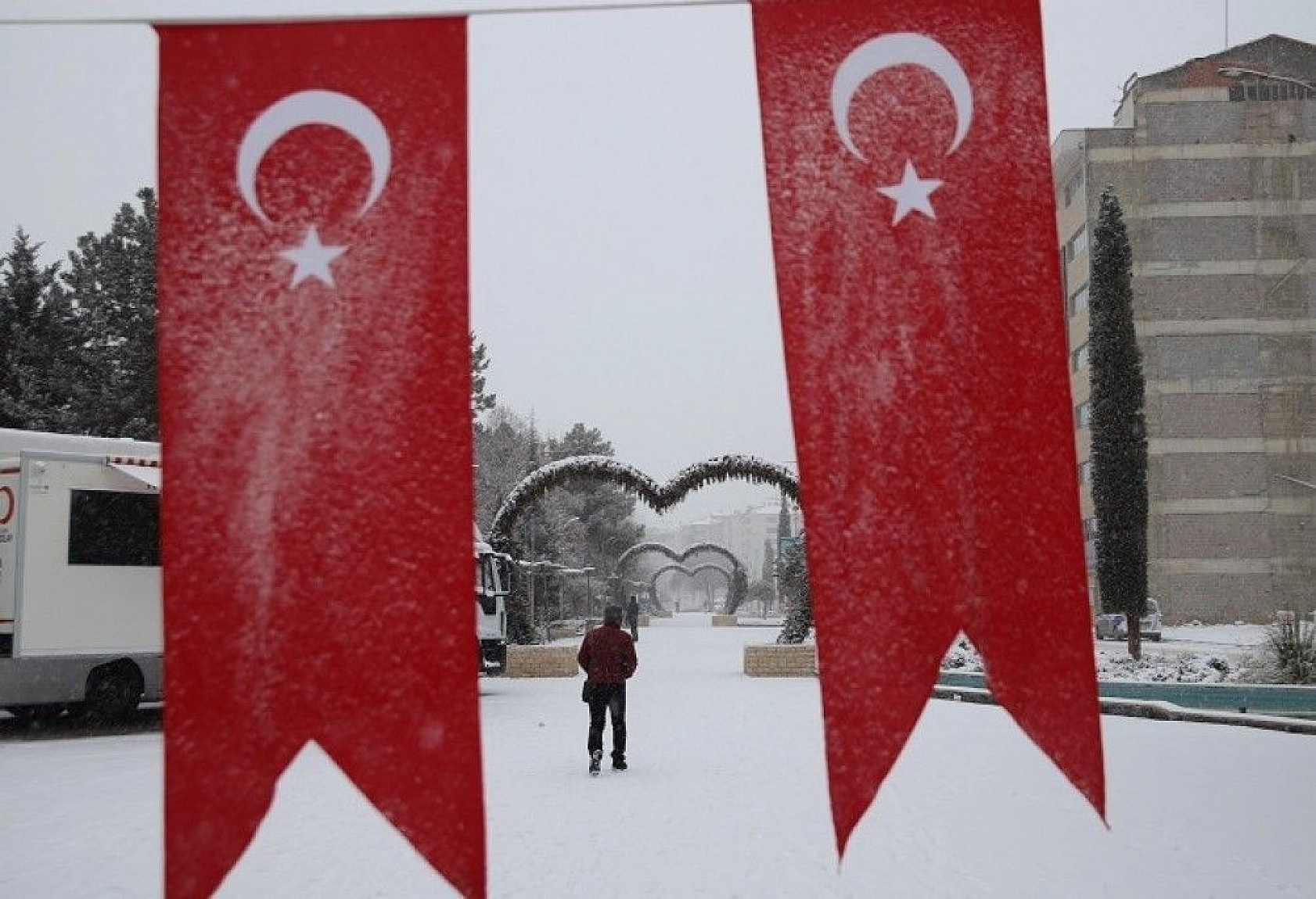 Elazığ'dan kar manzarası