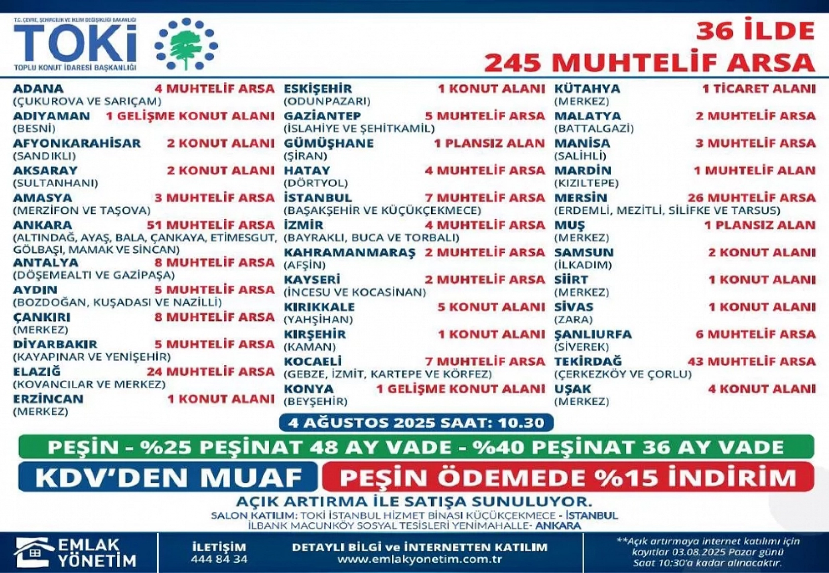 TOKİ'den Elazığ'a büyük fırsat! 24 arsa açık artırmaya çıkıyor
