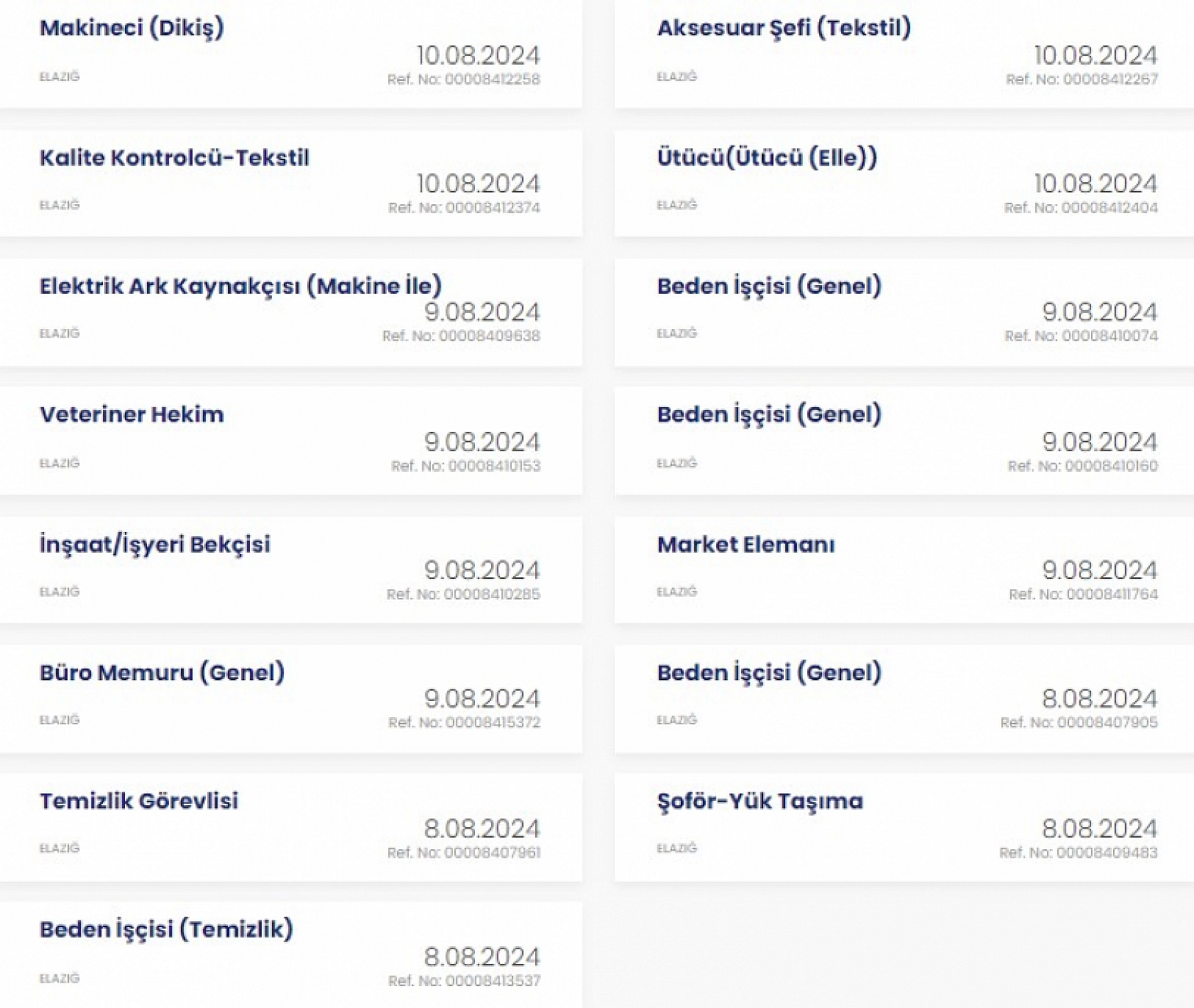 Elazığ'da Onlarca Firma, Yüzlerce Personel Alımı Yapacak!