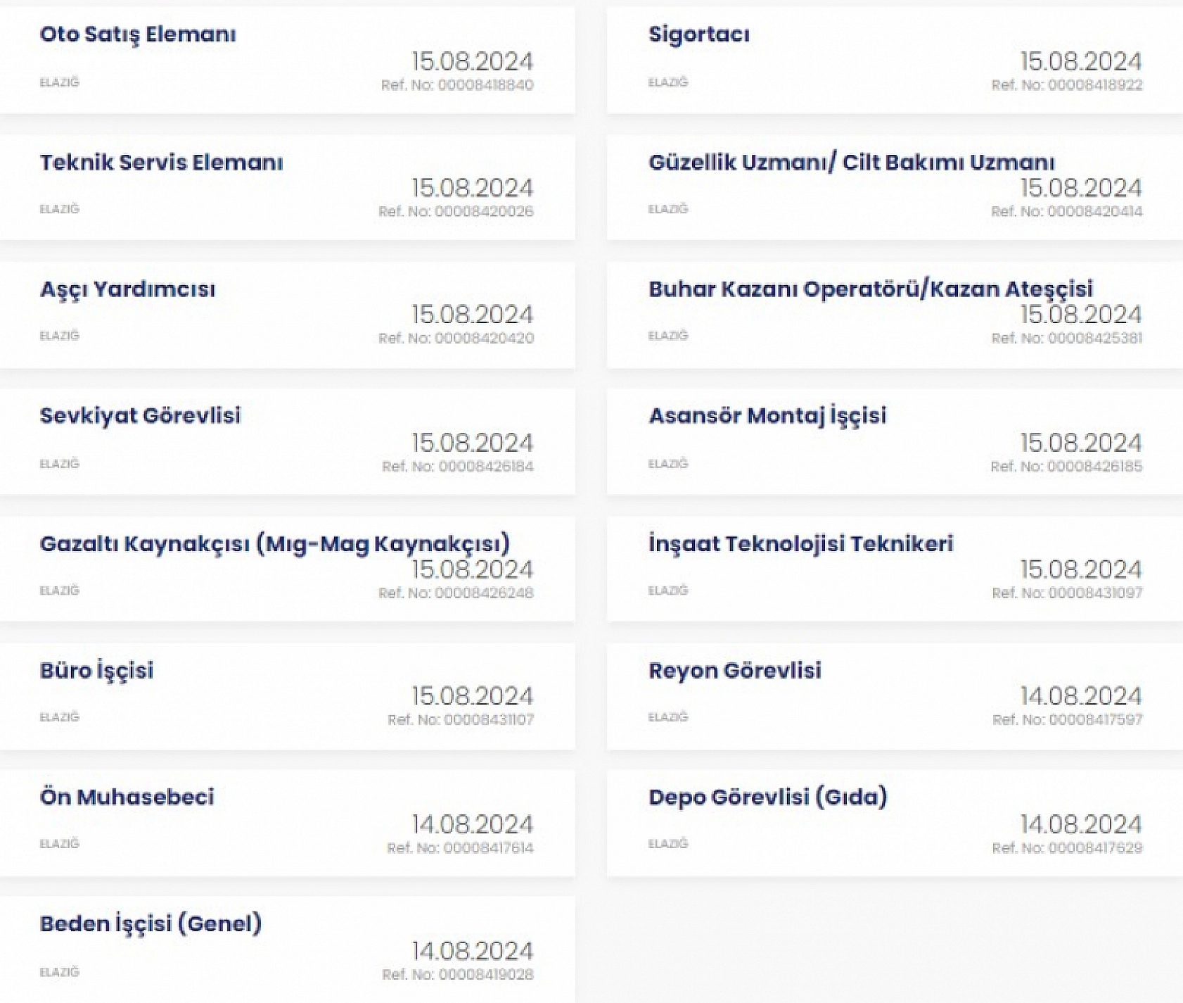 Elazığ'da Onlarca Firma, Yüzlerce Personel Alımı Yapacak!