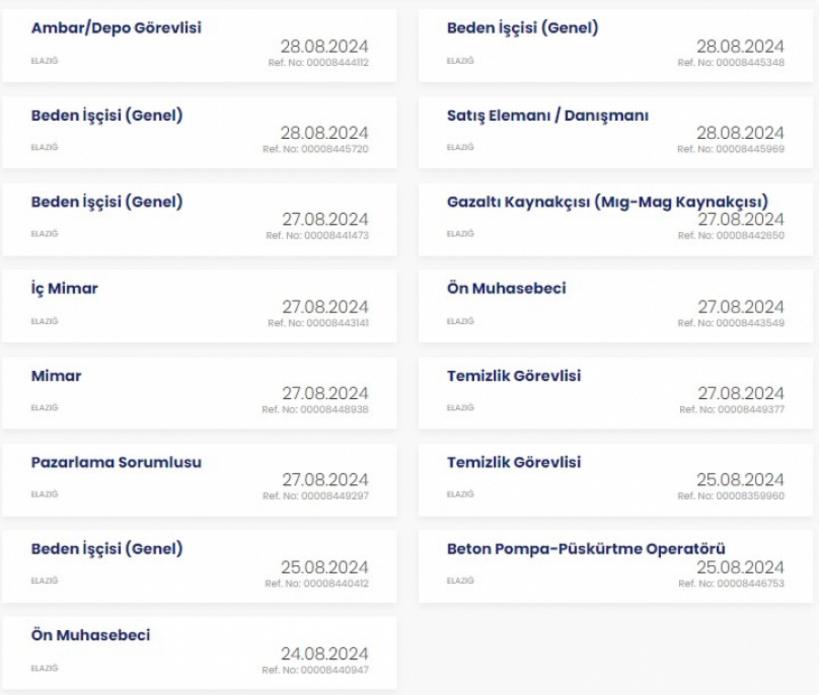 Elazığ'da Onlarca Firma, Yüzlerce Personel Alımı Yapacak!