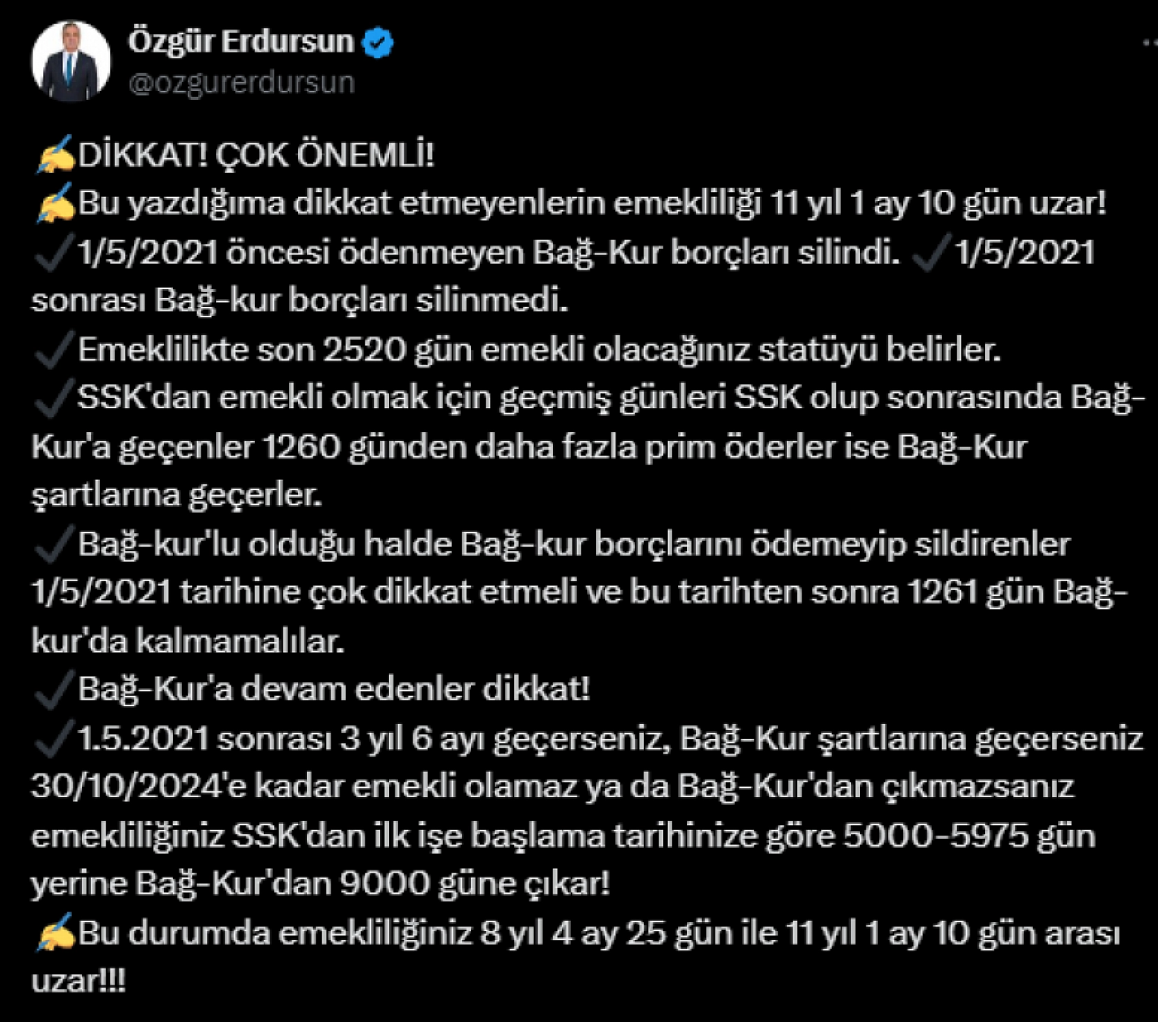 SGK Uzmanı uyardı! Bunu yapanlar yandı… Emeklilik hakları 11 yıl uzayacak