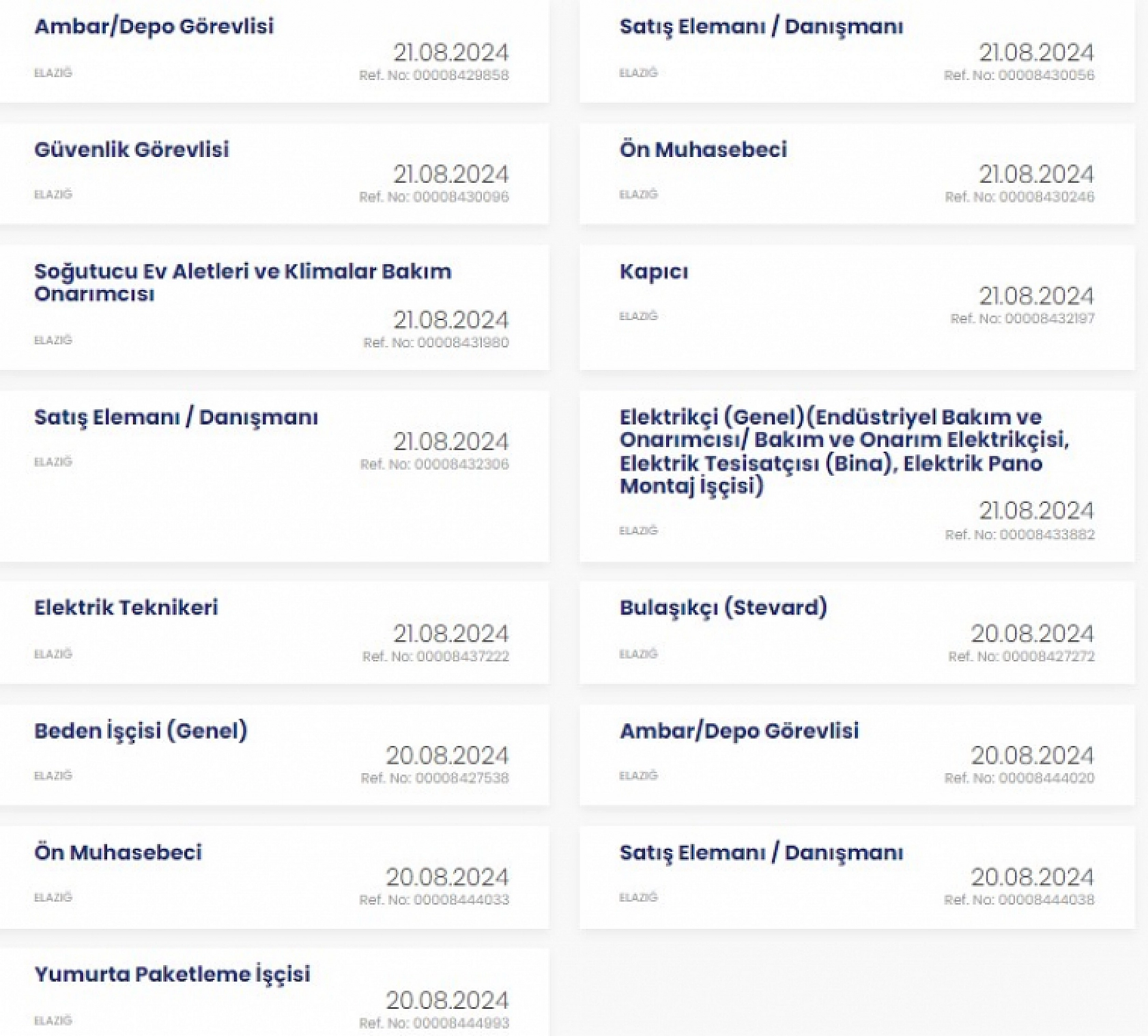 Elazığ'da Onlarca Firma, Yüzlerce Personel Alımı Yapacak!