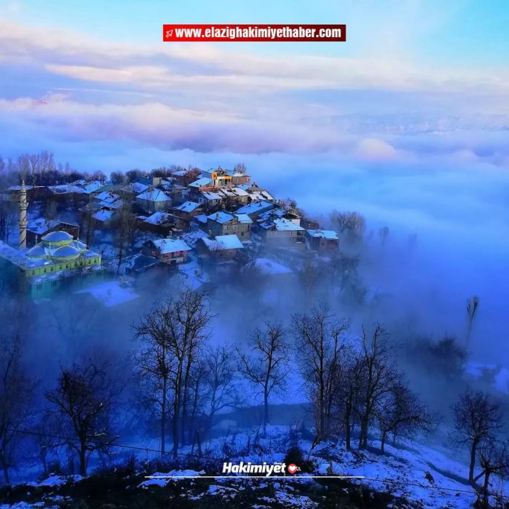 Elazığ'ın şirin köyünde sis güzelliği
