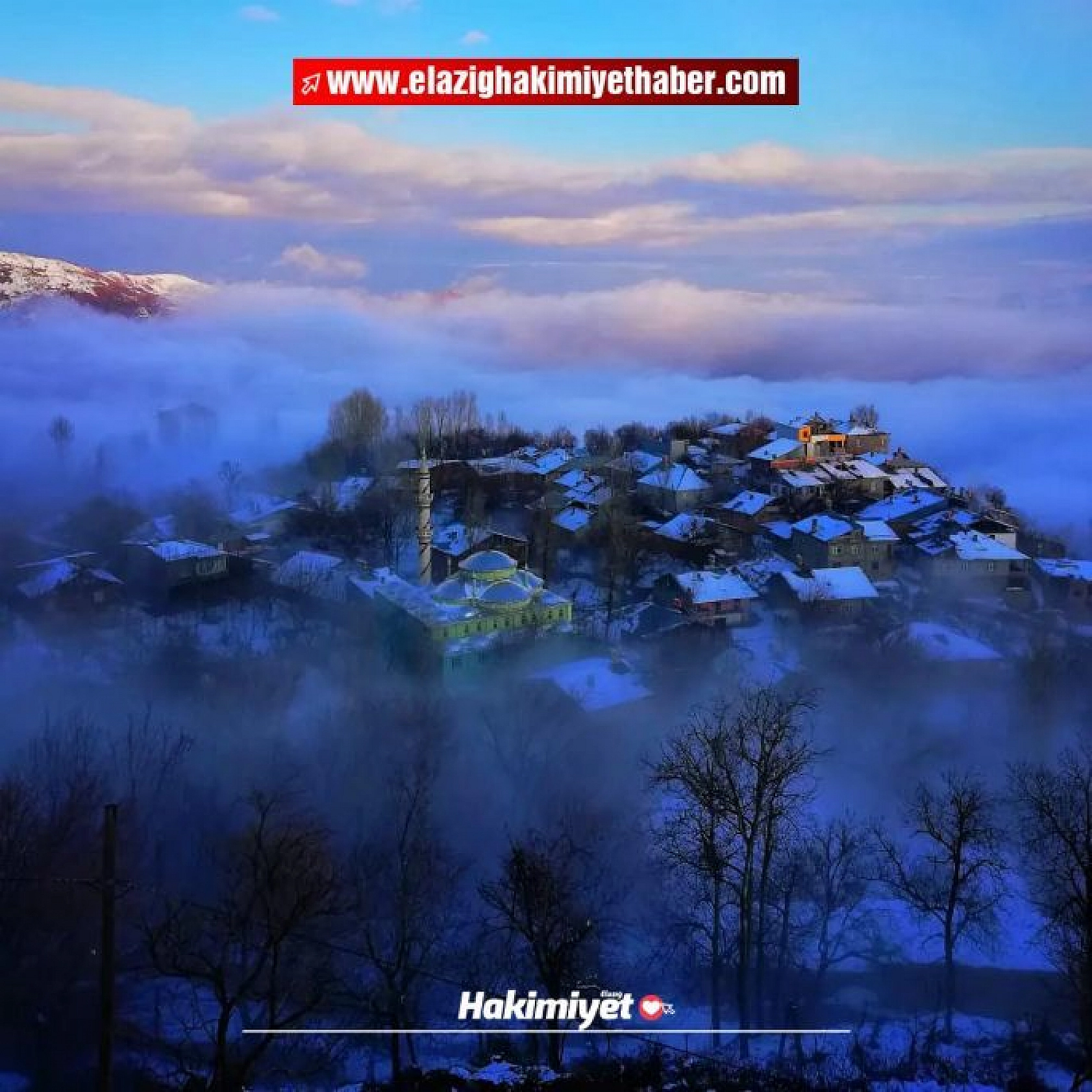 Elazığ'ın şirin köyünde sis güzelliği