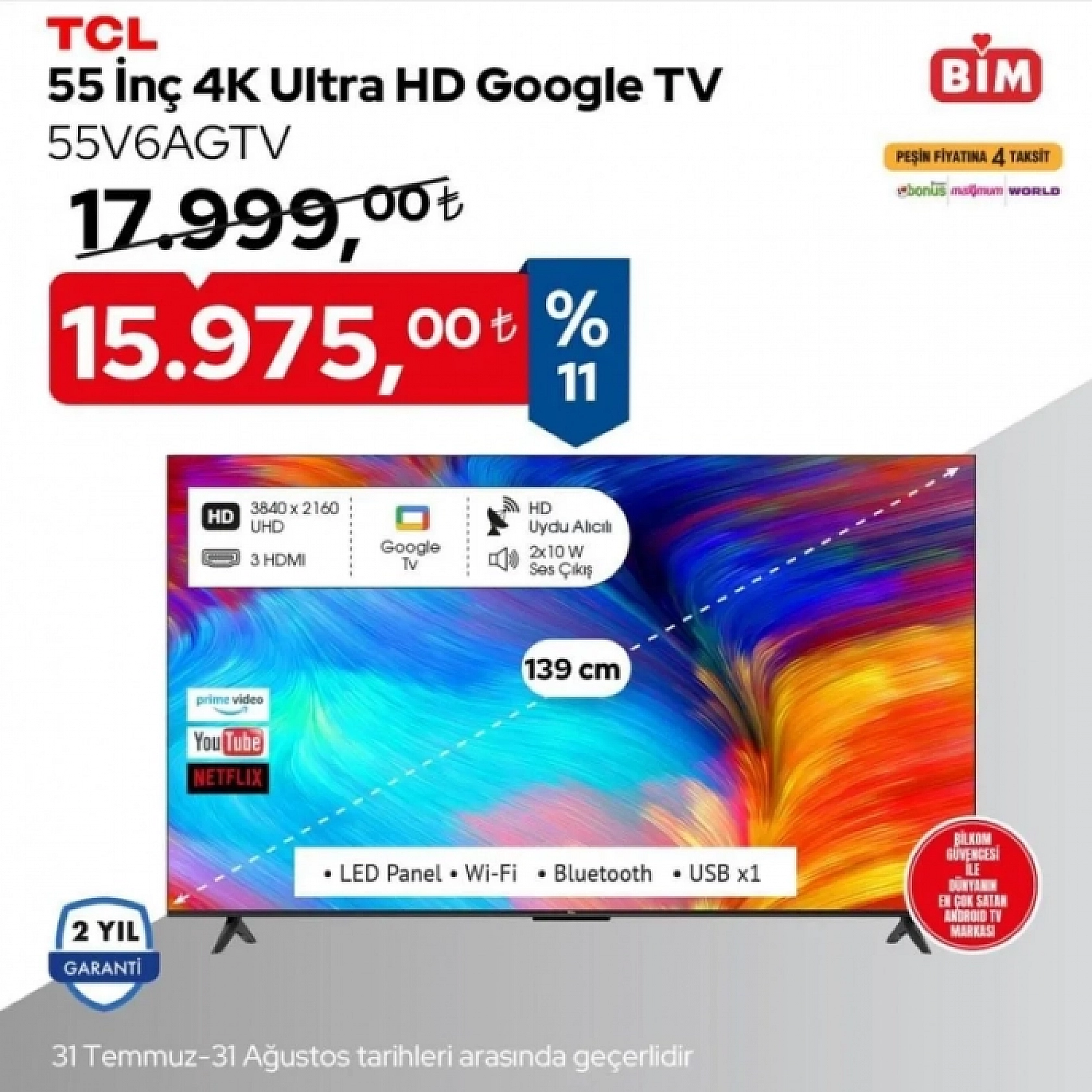 Elazığ'da BİM marketleri sudan ucuz televizyon satacak! İşte fırsat ürünleri (BİM 23 AĞUSTOS 2024)