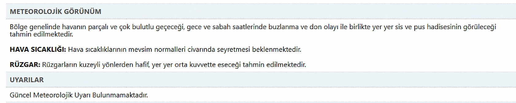 Elazığ'a uyarı geldi! Sabah ve gece saatlerine dikkat
