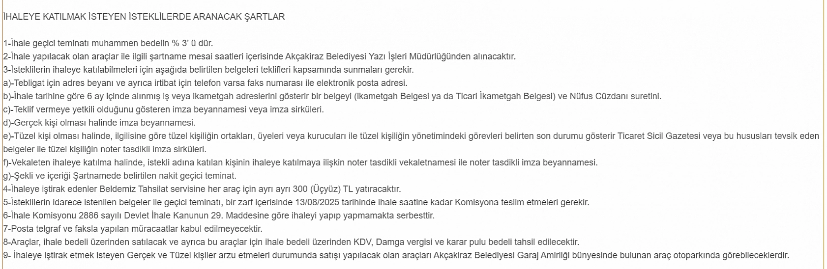 Elazığ'da belediye araçları ucuz fiyata satışta! Araçlar 110.000 TL'den ihaleye çıkıyor