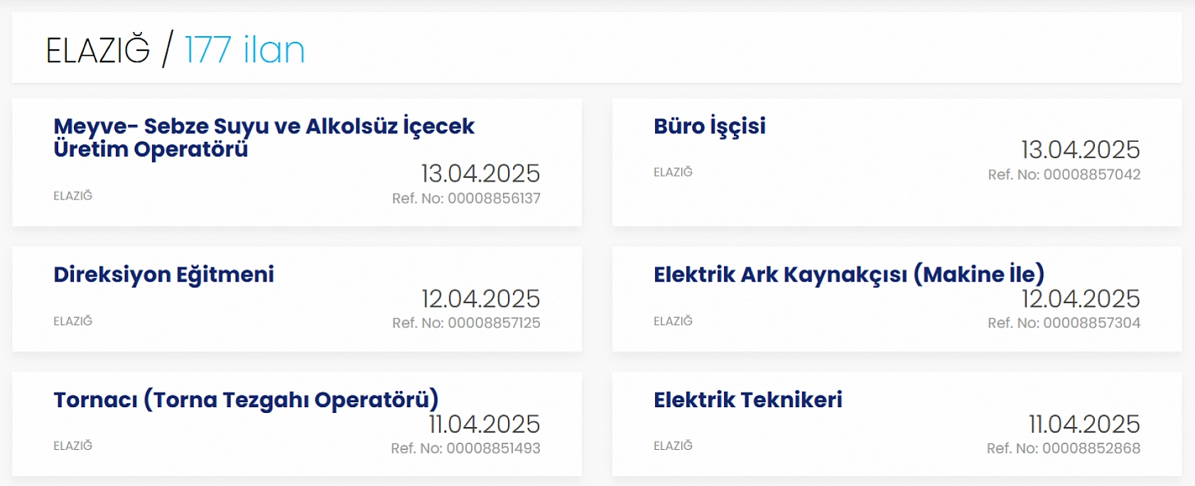 Elazığ'da 177 açık İŞKUR ilanı var! İşte başvuru şartları ve detaylar…