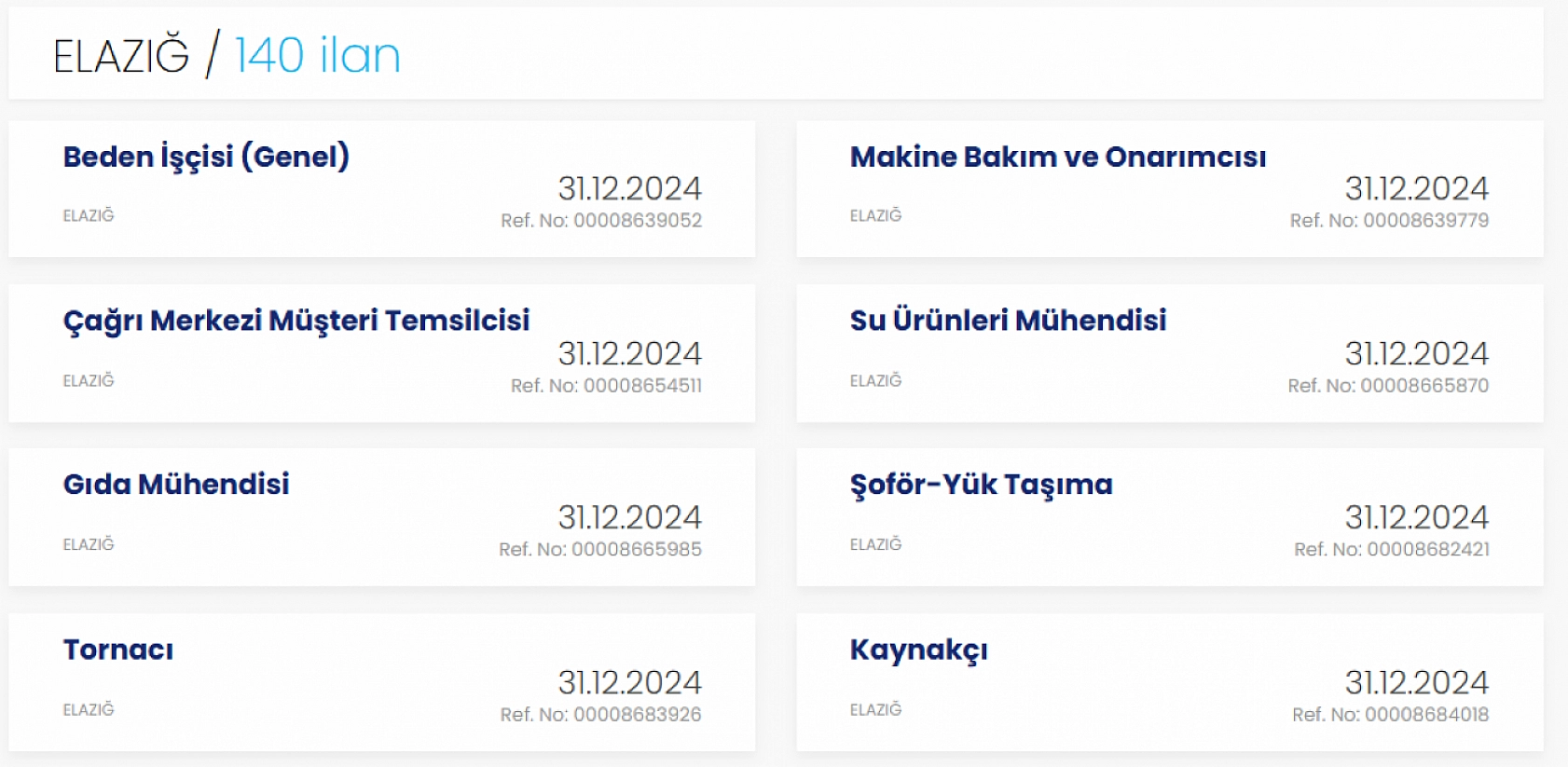 Elazığ'da, İŞKUR 140 personel alımı yapacak! (TIKLA-BAŞVUR)