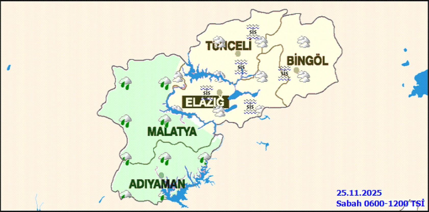 Elazığ için uyarısı yapıldı! Yağmur, kar ve sis kapıda… Sıcaklık 5 derece birden düşecek!