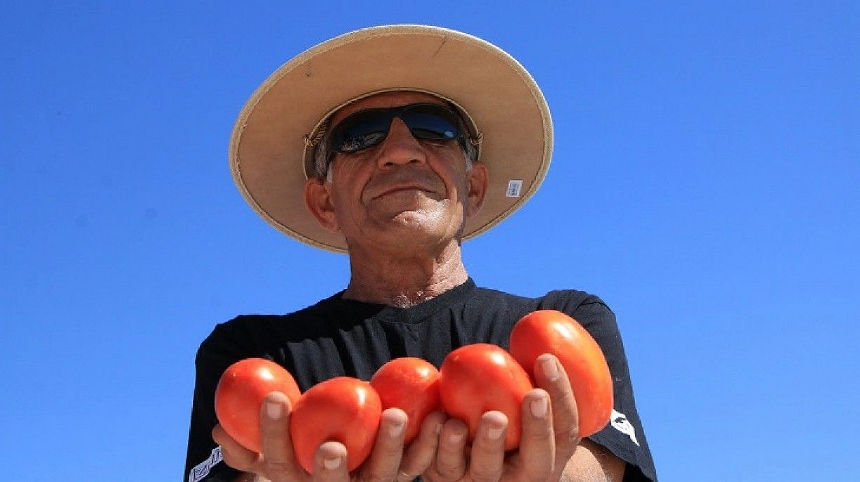 Kurutmalık domateslerle ay yıldızlı Türkiye haritası oluşturuldu