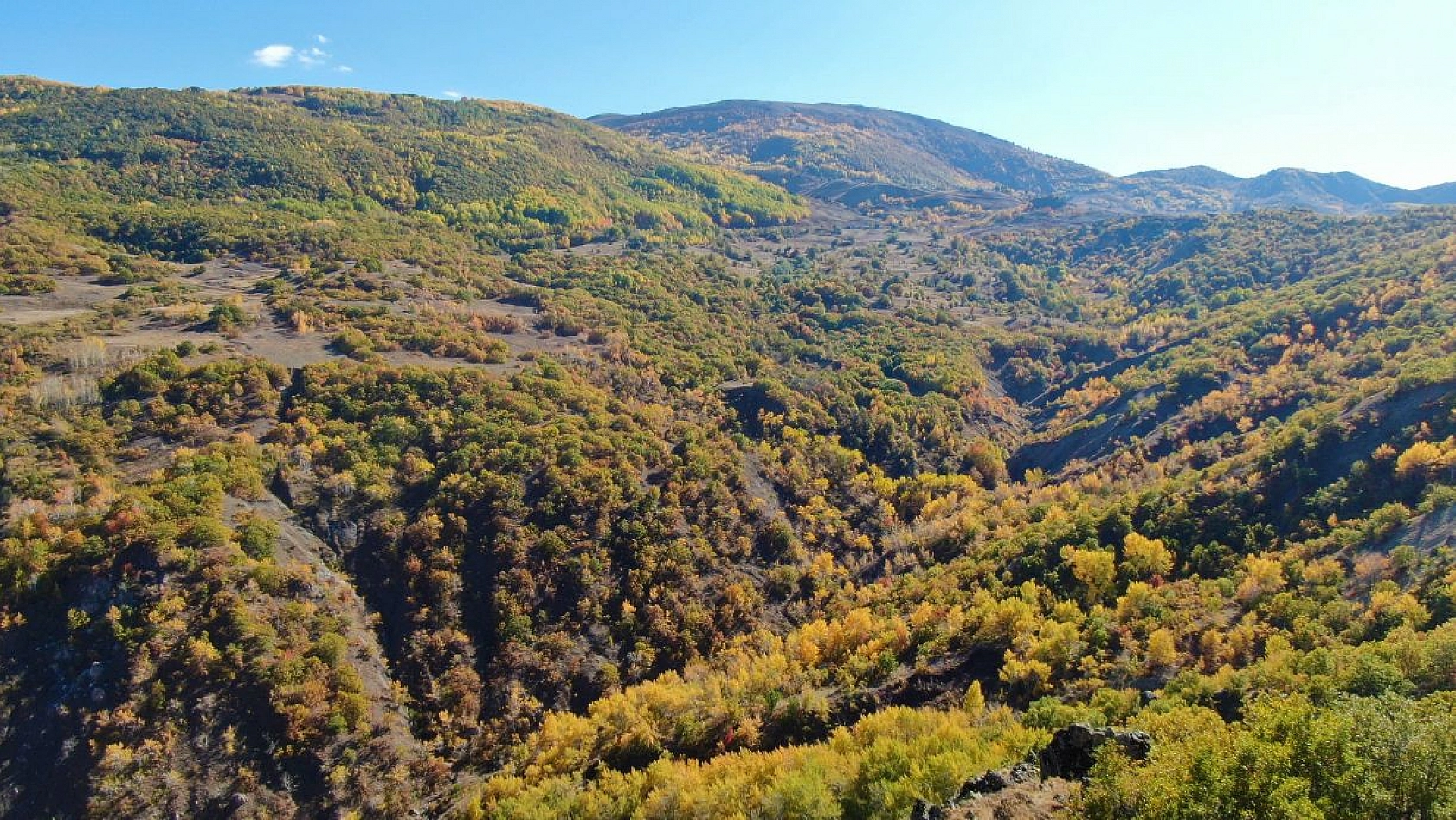 Sonbahar renklerine bürünen Tunceli'de doğa, görsel şölen sunuyor