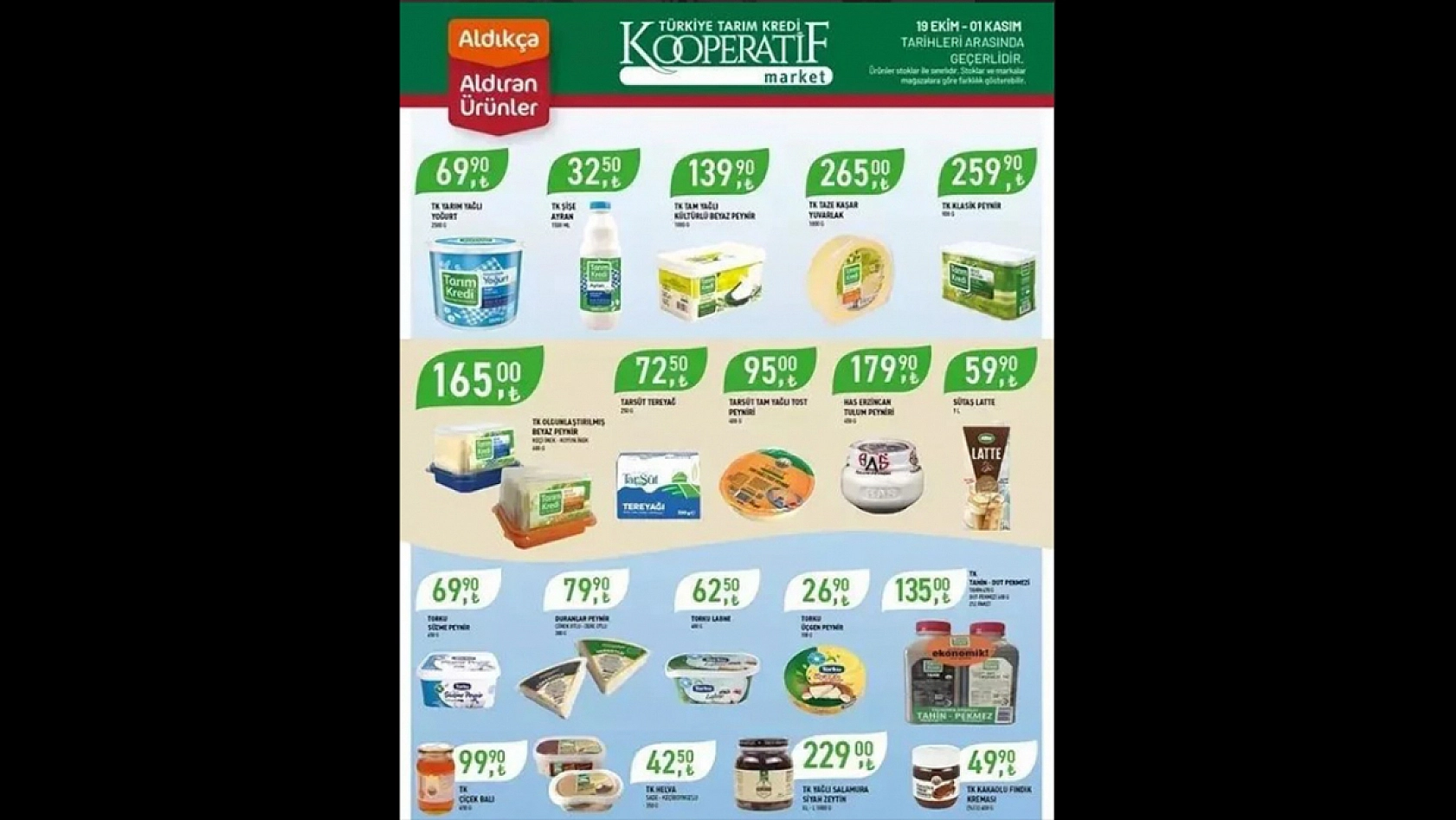 Tarım Kredi Market'te büyük indirim dönemi! Fırsatlar 1 Kasım'a kadar