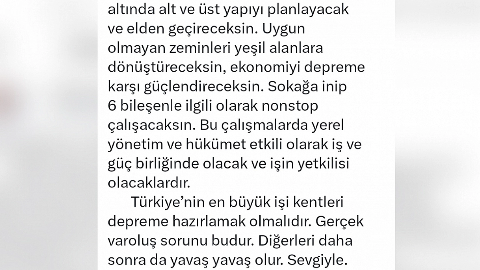 Görür'den deprem çağrısı!