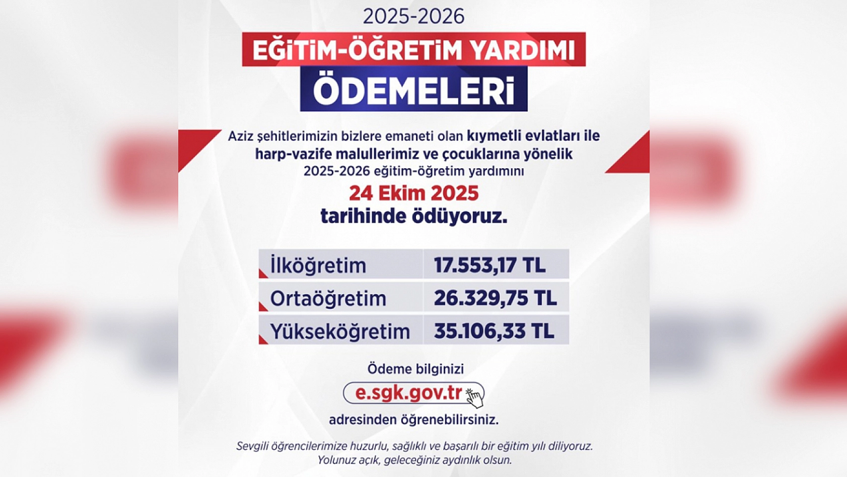 Bakan Işıkhan'dan öğrencilere eğitim desteği müjdesi