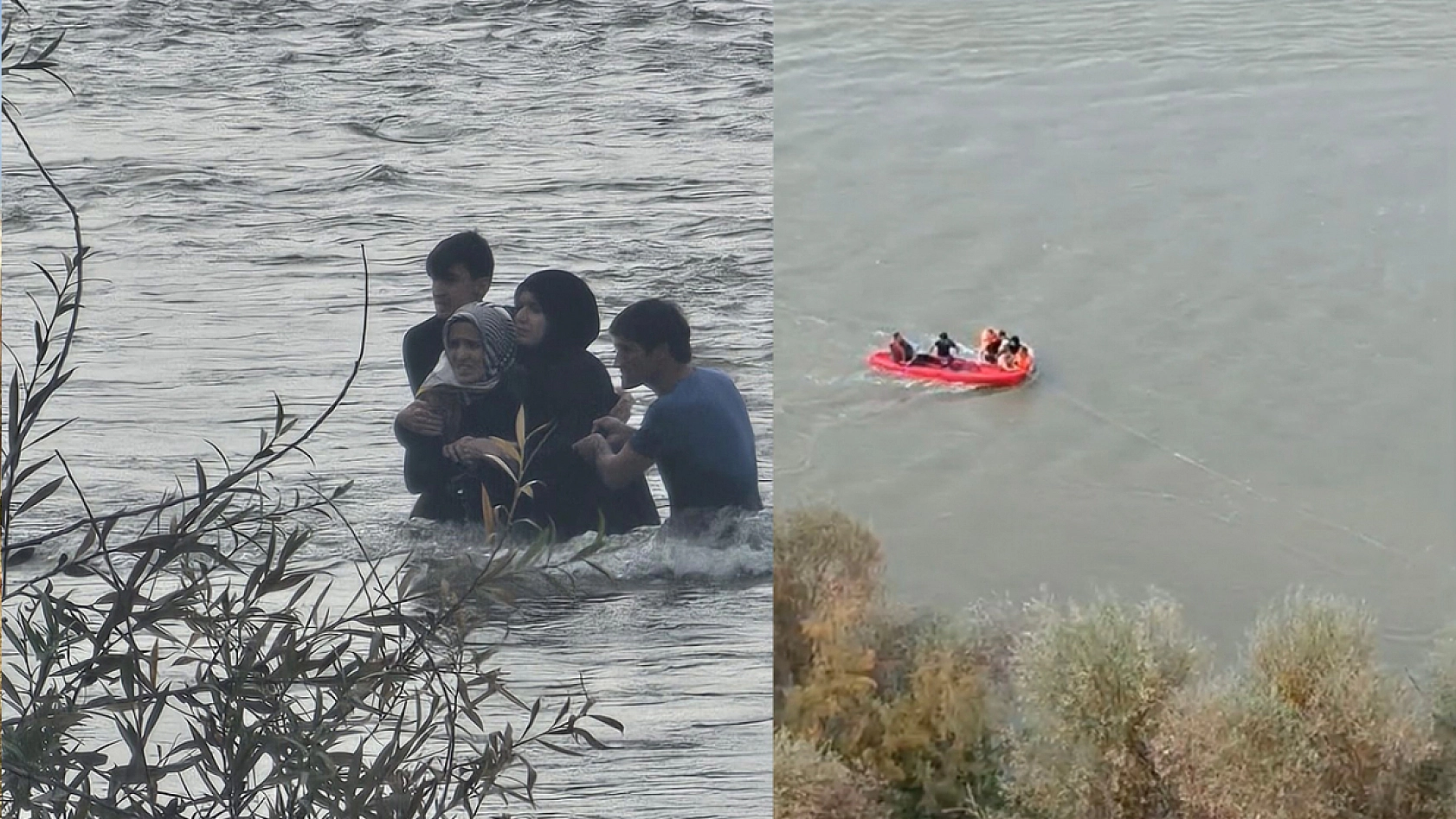 Elazığ'da baraj kapakları açıldı, aile Murat Nehri'nde mahsur kaldı