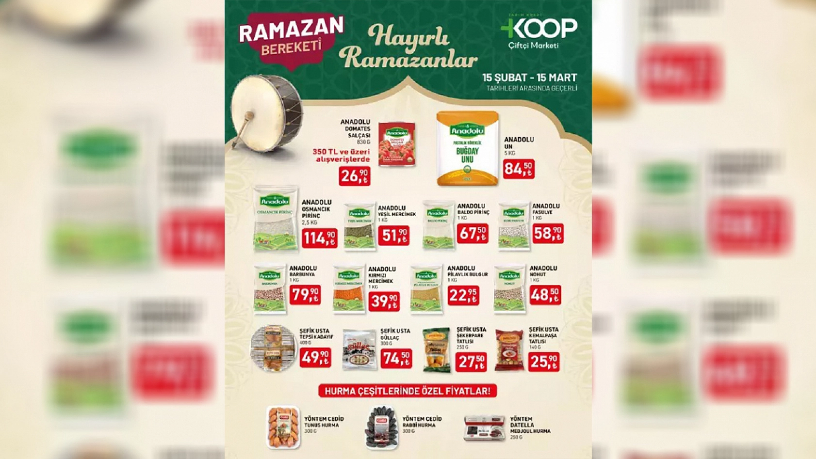 Elazığ'da Ramazan Kampanyası ile Fiyatlar Sabitlendi! Tarım Kredi Market'teki İndirimli Ürünler