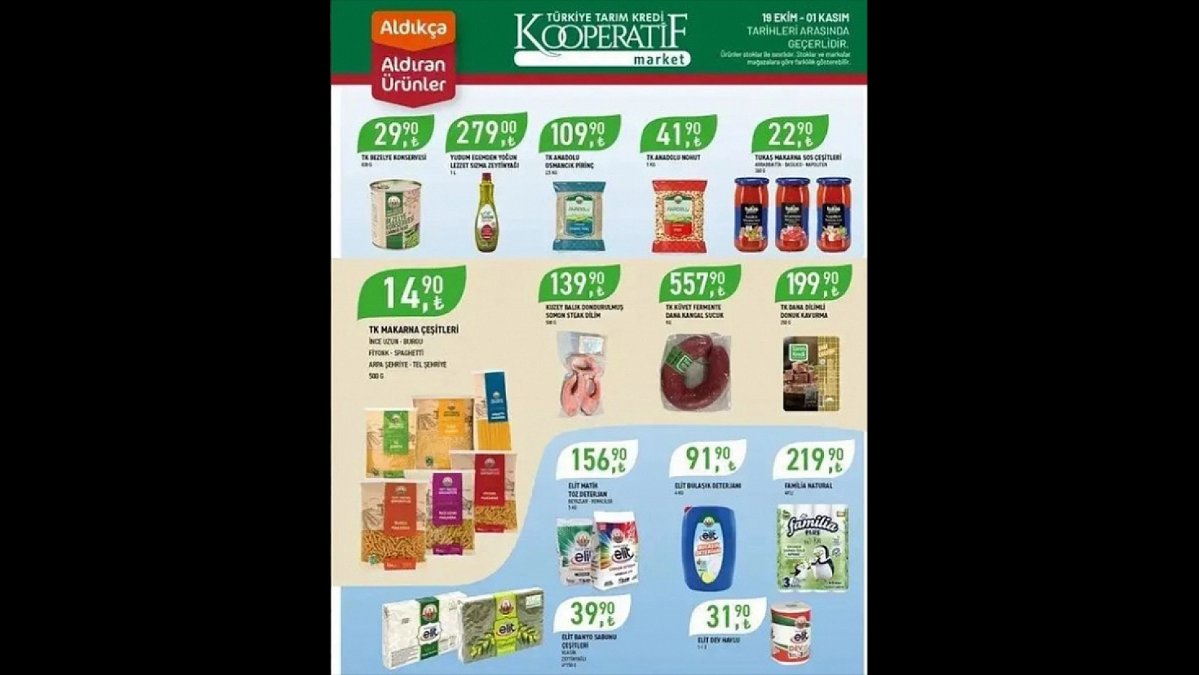 Tarım Kredi Market'te büyük indirim dönemi! Fırsatlar 1 Kasım'a kadar