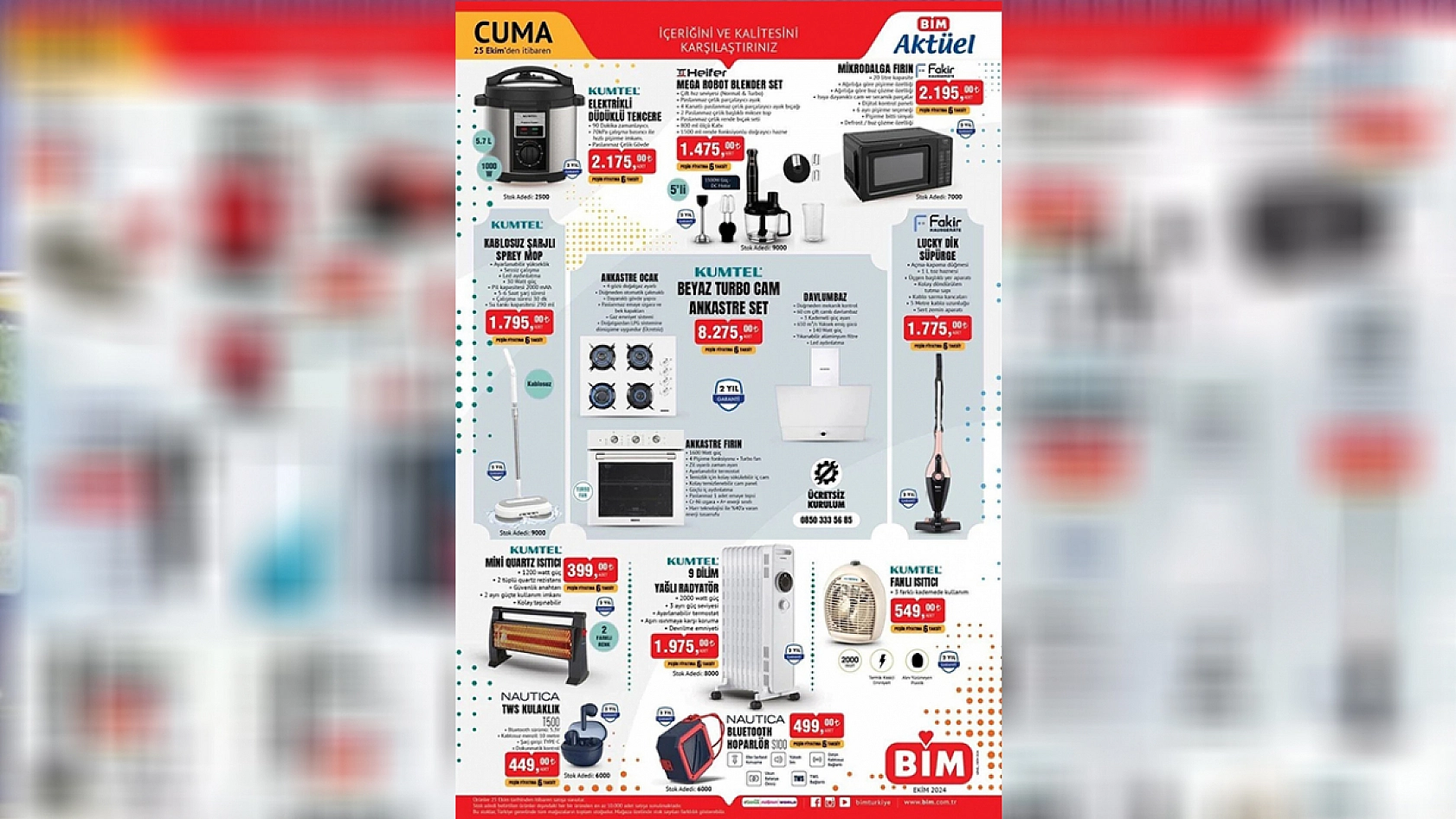 Elazığ'da indirim yarışı! BİM Market'in 25 Ekim Cuma kataloğunda neler var?