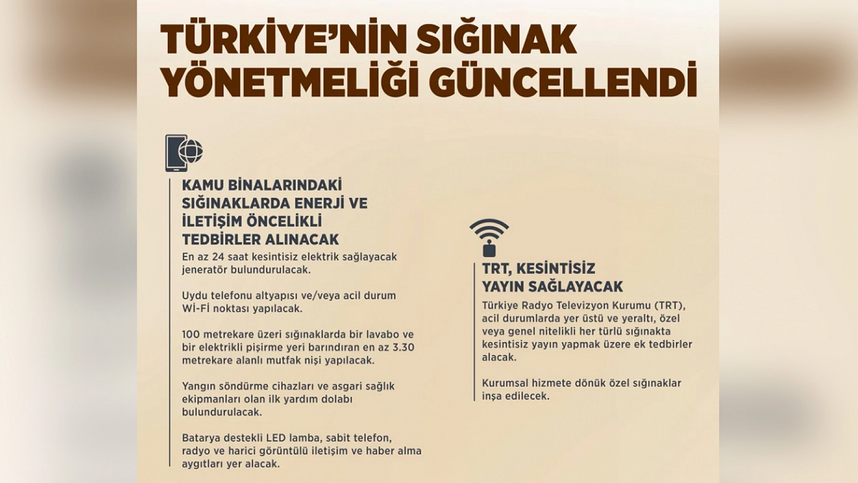 Sığınak yönetmeliği yeniden düzenlendi