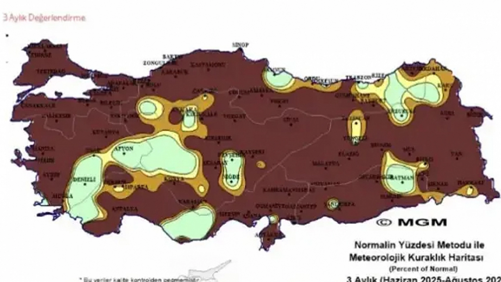 Türkiye'nin büyük bölümü alarm veriyor: Elazığ orta seviyelerde