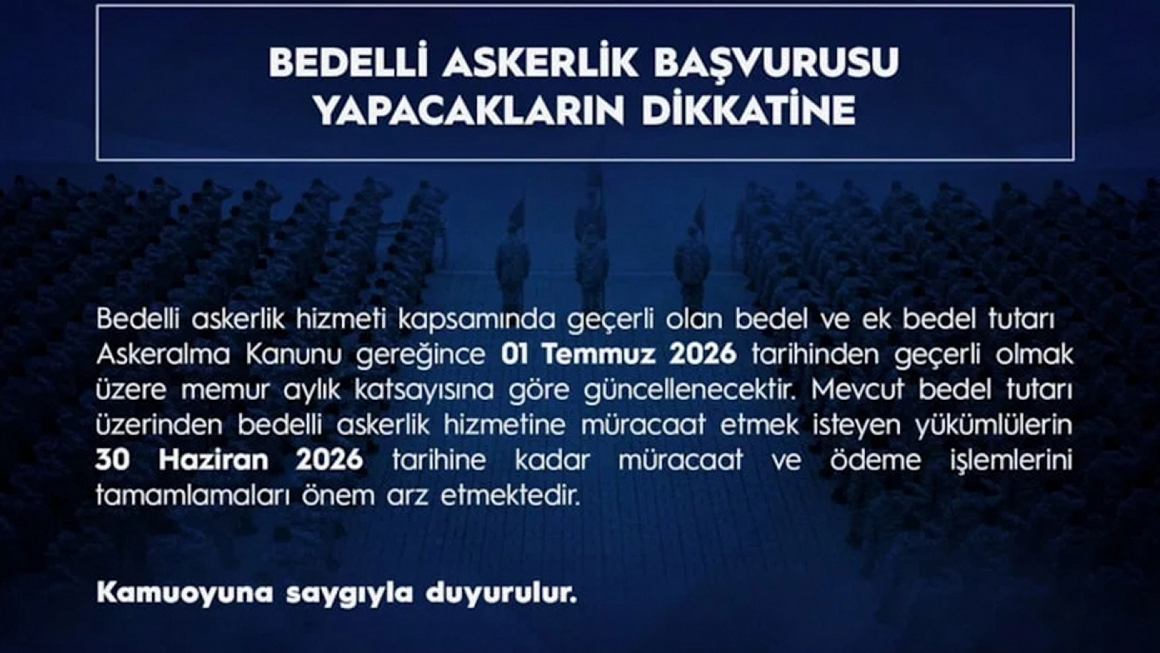 MSB'den kritik bedelli askerlik uyarısı