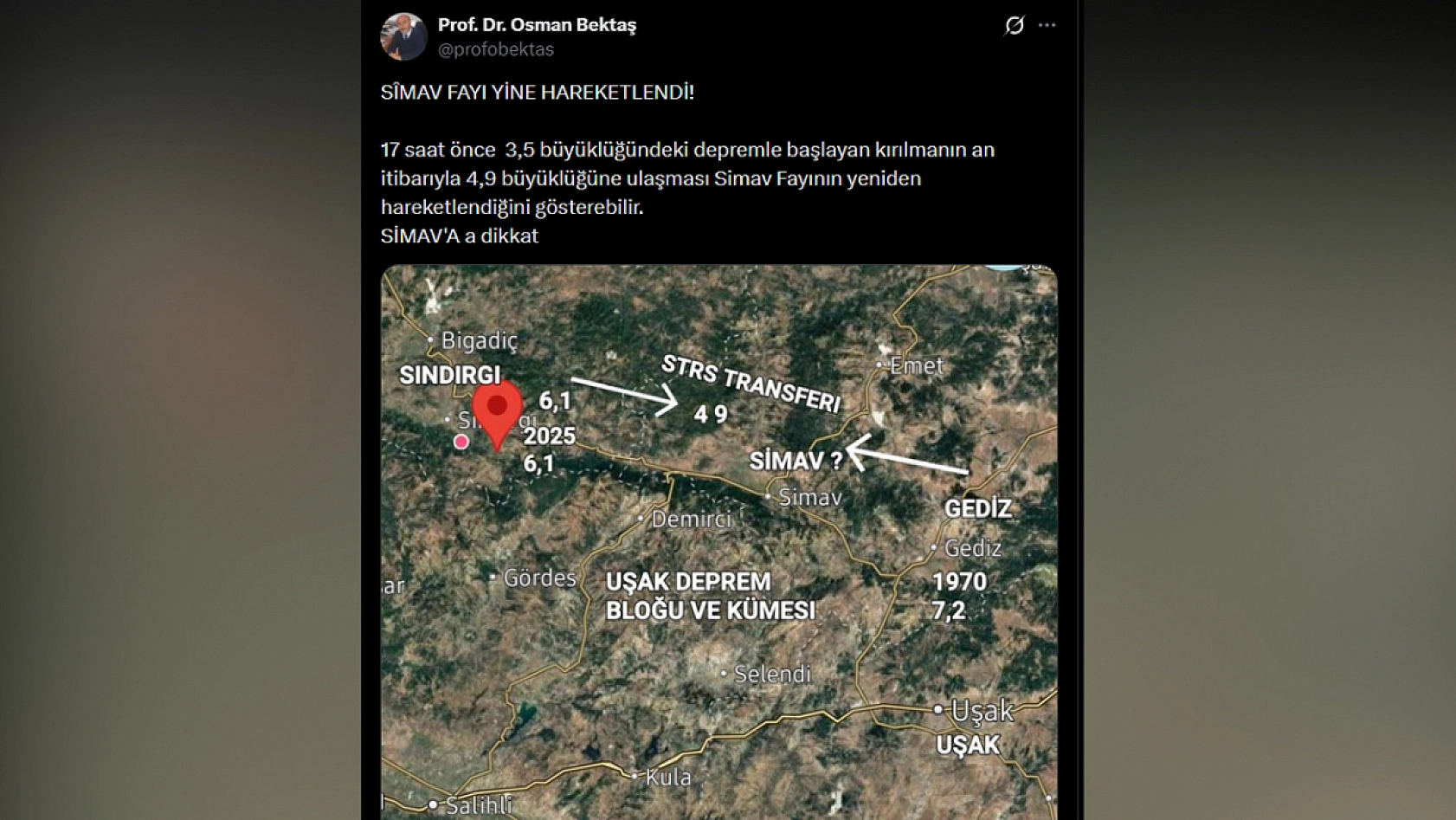 Deprem uzmanı Bektaş'tan o bölgeye korkutan uyarı!