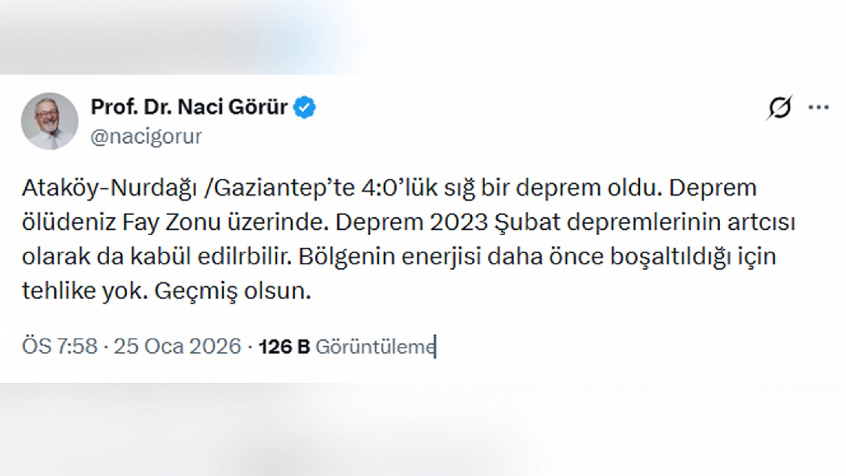 Prof. Dr. Görür'den deprem açıklaması!