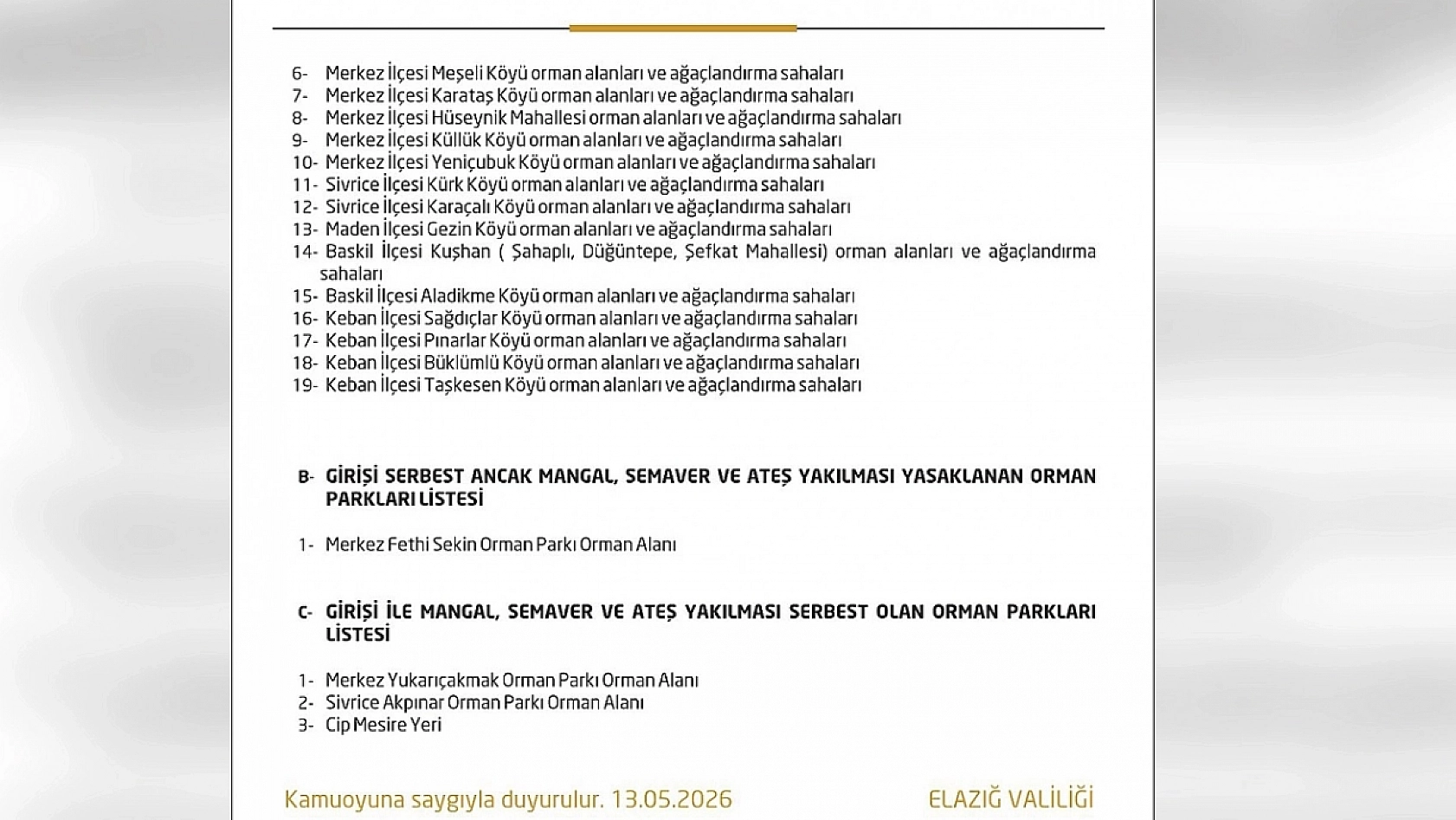 Valilik, orman yangınlarına karşı sert önlemler aldı