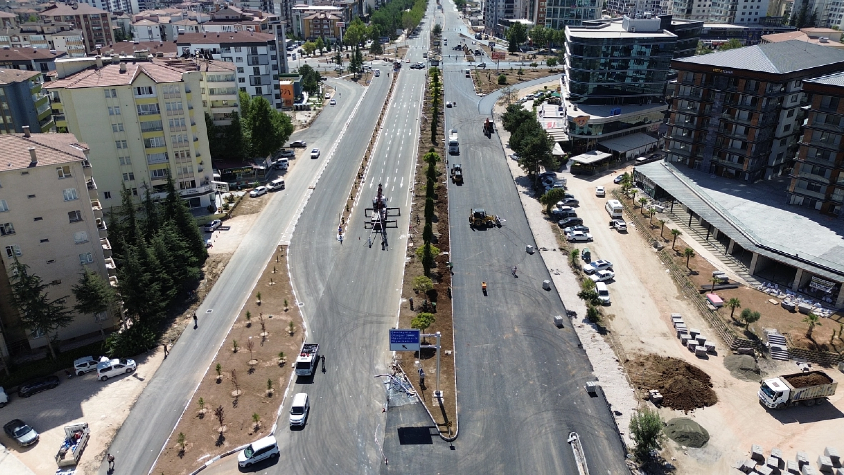 Hazardağlı Kavşağında çalışmalar tamamlanıyor