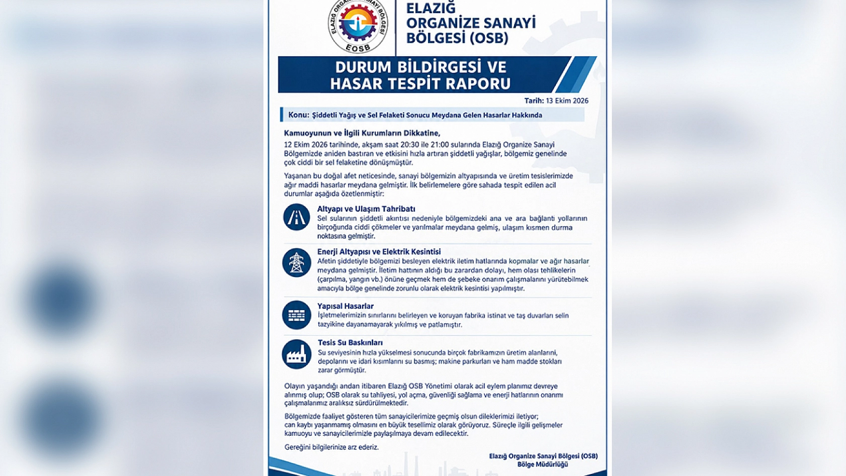 Elazığ OSB ihmal edilmemeli