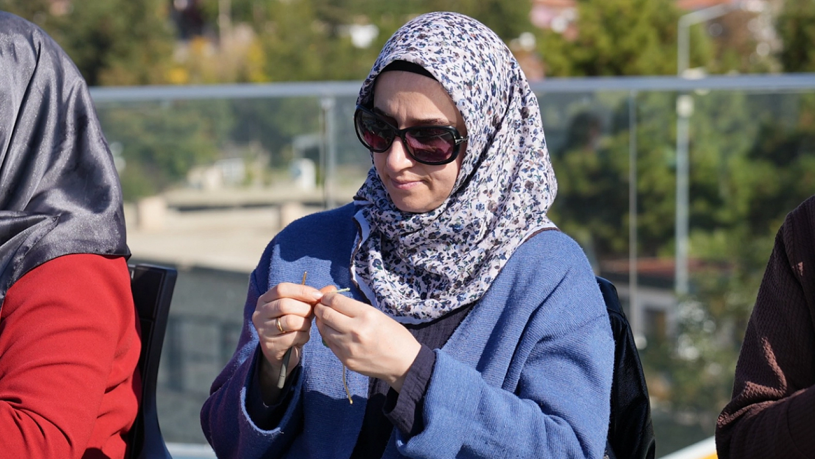 ESMEK'ten Harput Cam Seyir Terası'nda örgü etkinliği