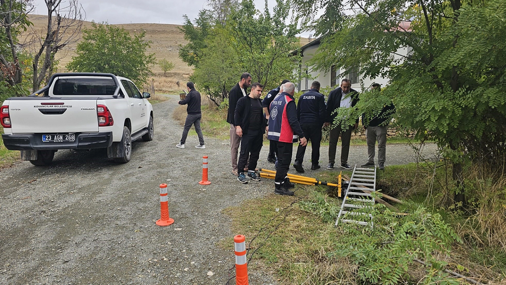 Elazığ'da yağış sonrası korkutan göçük