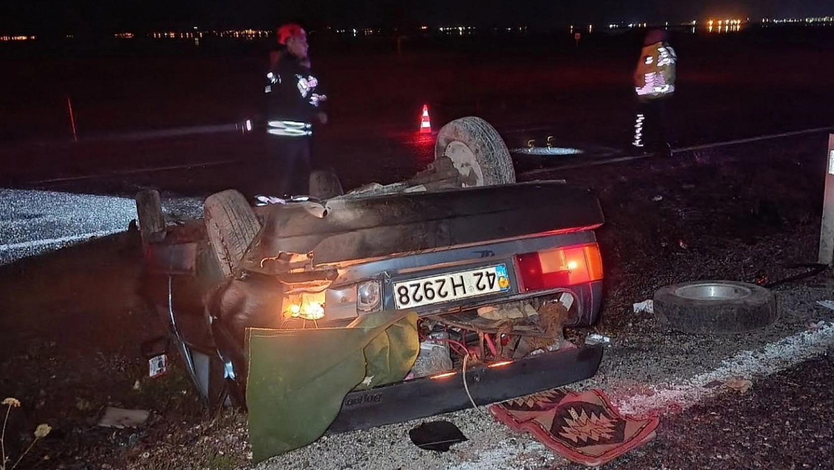 Konya'da yağmur kazaları peş peşe getirdi: 11 Yaralı