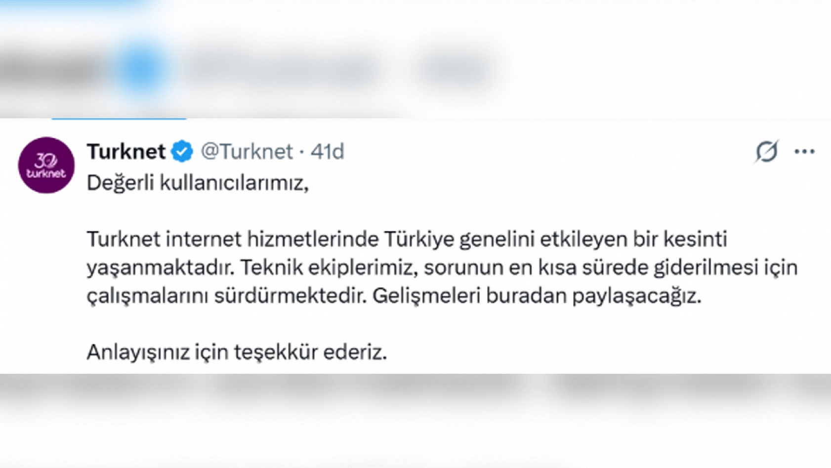 Türkiye genelinde kullanıcılar internetsiz kaldı