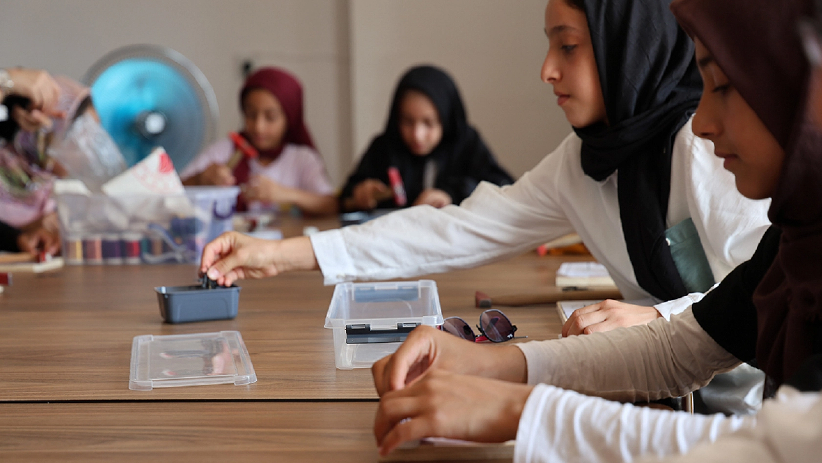 Elazığ'da Kur'an Kursu'nda filografi sanatı etkinliği