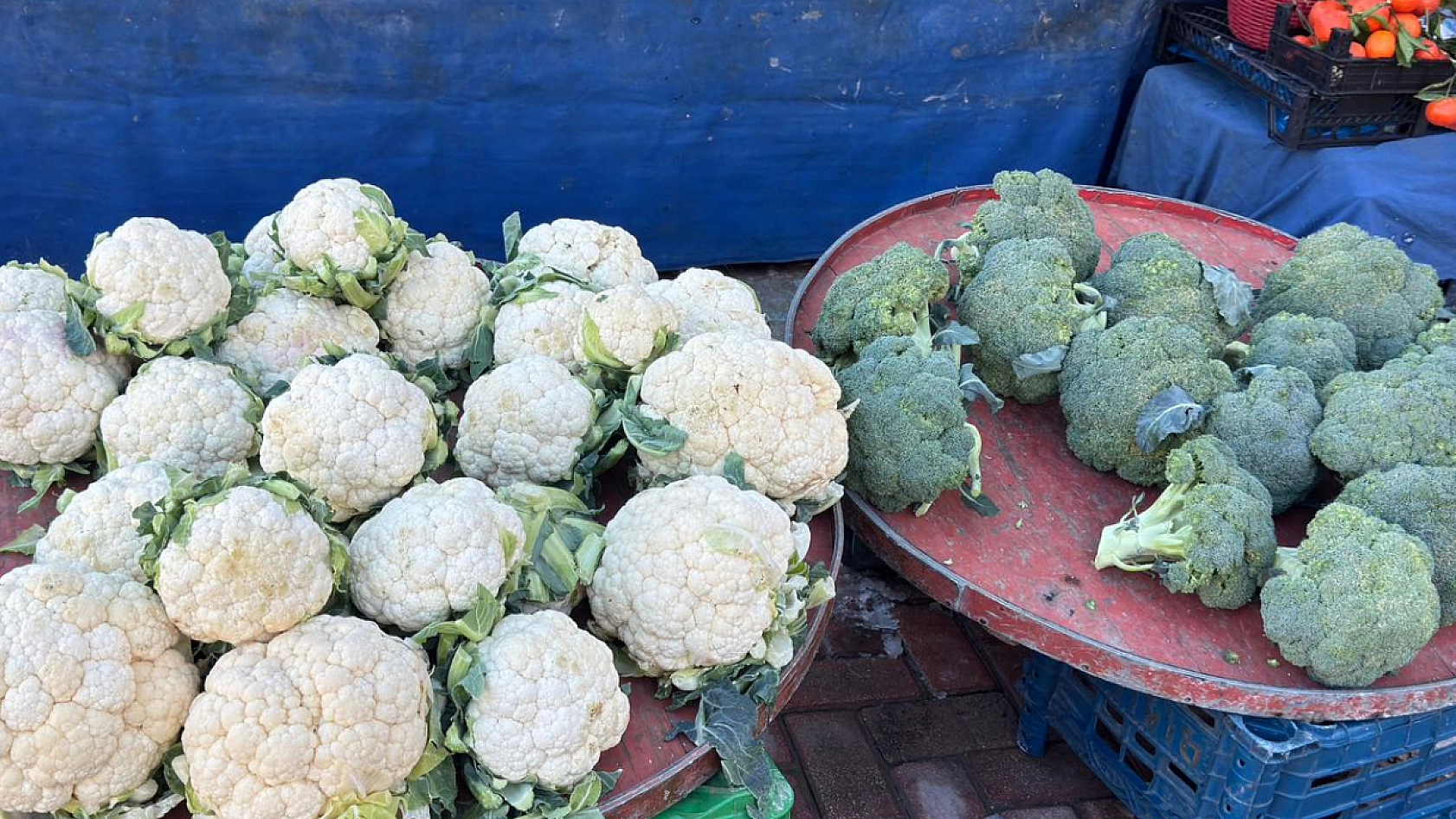 Elazığ halk pazarına yeşillikler renk kattı