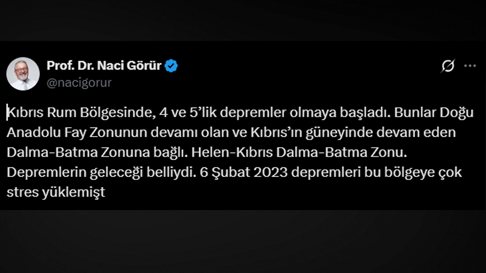 Görür'den korkutan deprem sonrası açıklama geldi!