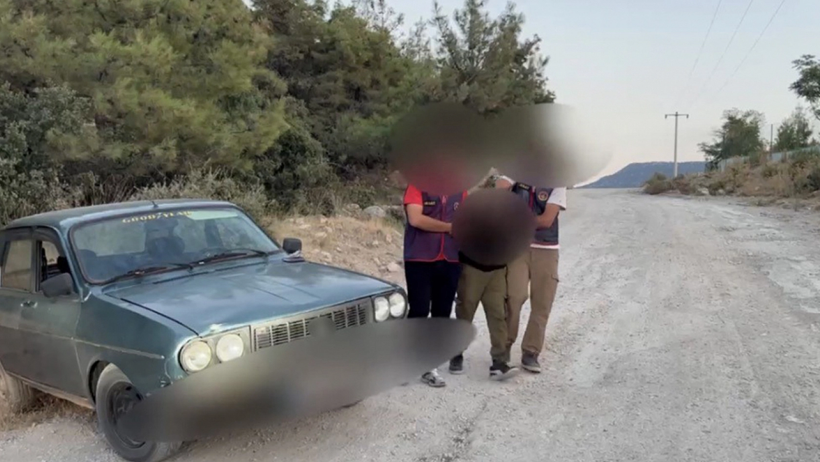 Silahlı zorla kız kaçıran şüpheli ormanlık alanda yakalandı