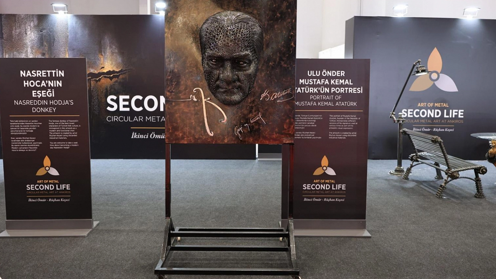 Rüçhan Keçeci, ANKIROS 2026'da Metal Heykellerini sanatseverlerle buluşturdu