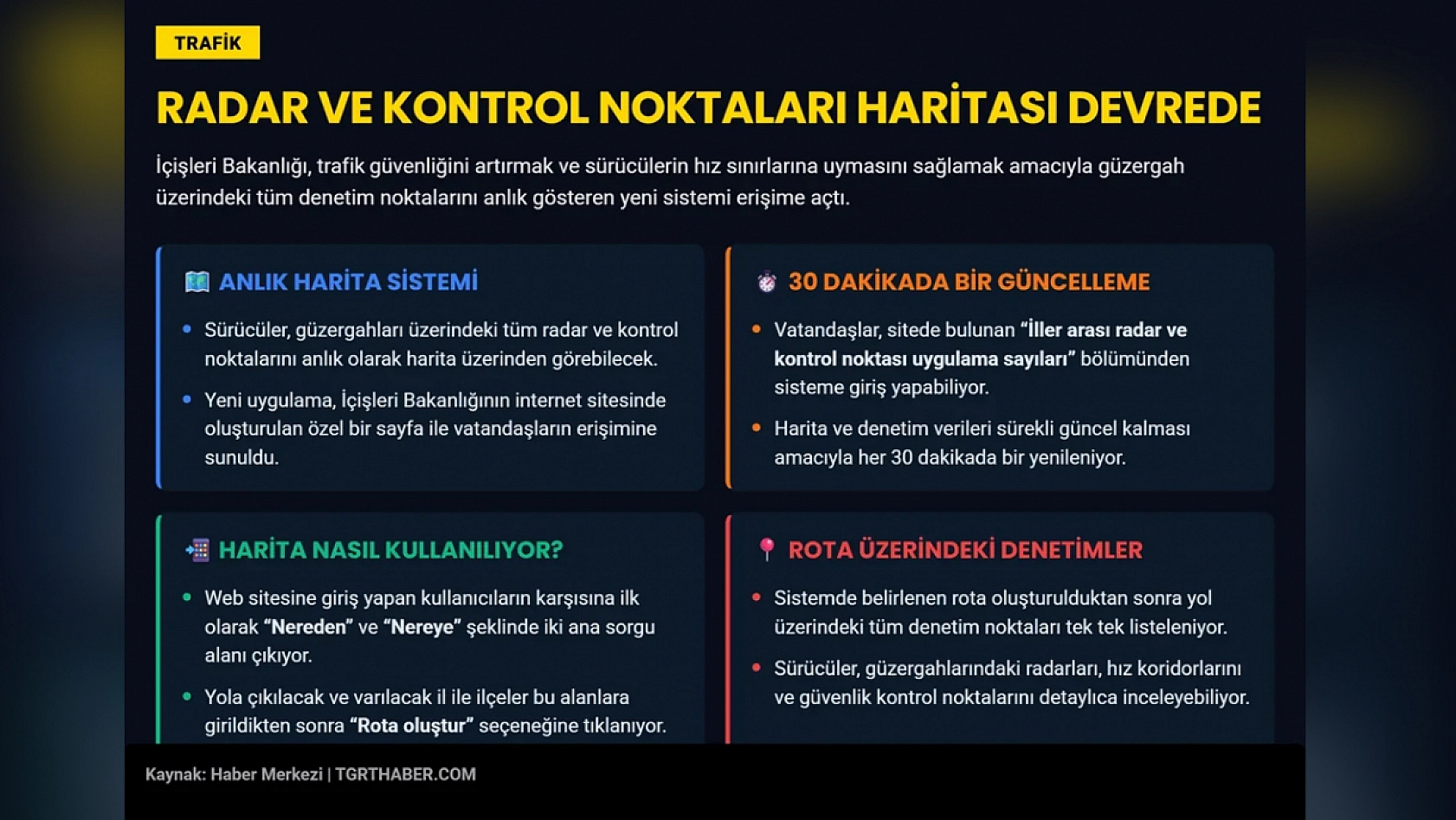 Sürücülere müjde! Artık radar noktalarını görebileceksiniz